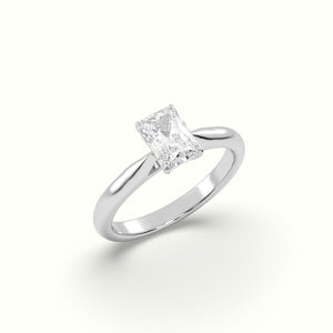Stunning 1.5 Carat Round Brilliant Cut Diamond Ring in 18K White Gold- Test